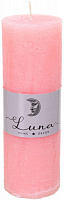 Свічка Рустік циліндр рожевий Rose C5516-169 Luna