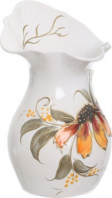 Ваза керамическая кремовая Бутон II 22х13 см