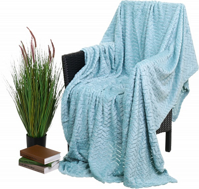 Плед flannel plush 200x220 см аква La Nuit 
