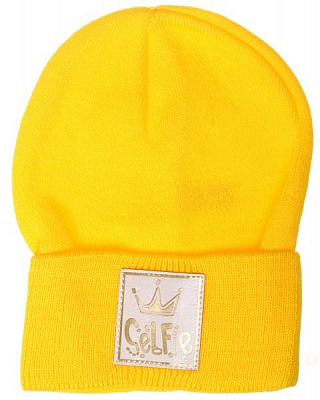 Шапочка детская для девочки Kraft+ 2641 р.50 желтый 