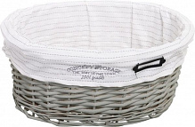 Корзинка плетеная Tony Bridge Basket с текстилем 34х26х15 см HQN20-4CD-4 
