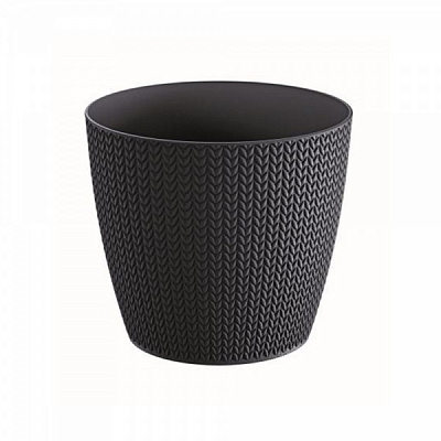 Горщик для квітів Prosperplast WHEATY 160 мм круглий 3,4л антрацит (26231-433)