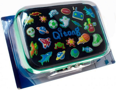 Пенал з тисненням QT-5718-Black Cool For School чорний