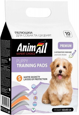 Пеленки AnimAll 60х60 см с ароматом лаванды для собак