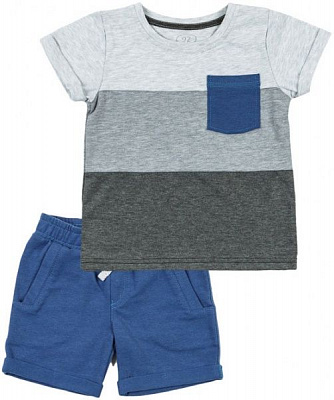 Комплект детской одежды Фламинго для мальчиков 2 предмета 864-411 р.92 меланж/джинс 
