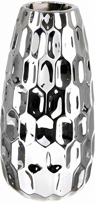 Ваза керамическая Shiny DLP19194E-2 21 см серебряная 