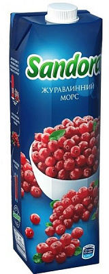 Морс Sandora Журавлиный 0,95л (4823063113052) 