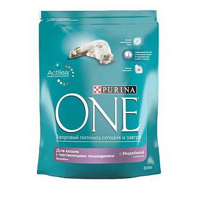 Корм Purina One Sensitive з індичкою і рисом 200 г
