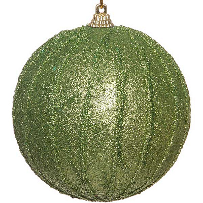 Шарик новогодний Полоска SDA1010GR 100 мм