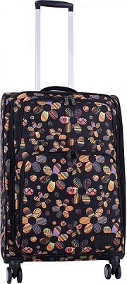 Валіза Bagland 70 л чорний із малюнком Леон сублiмацiя 731 (0037966244)