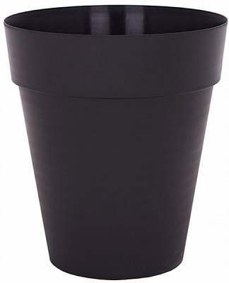 Горшок пластиковый Artevasi Capri круглый 38л антрацит 