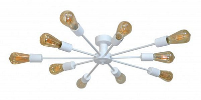 Люстра потолочная Геотон НСБ 02-10х60-912 Мира-10 10x60 Вт E27 белый 48861