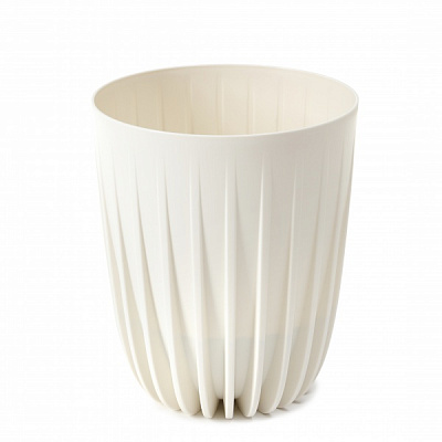 Кашпо пластиковое Ламела Мира 390 круглый 17 л серый (MIRA 390) 