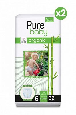 Подгузники-трусики Pure Baby Pants 6 15-25 кг 32 шт.