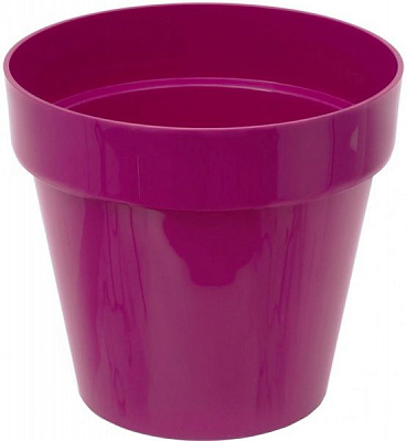 Горщик пластиковий Prosperplast Cube shine круглий 0,6л фуксія (75951-235)