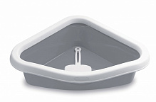 Туалет угловой Stefanplast Sprint Corner с лопаткой 40х56х14 см серый