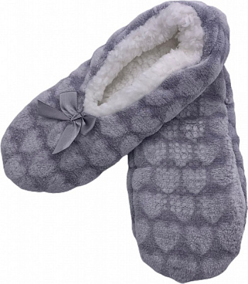 Тапки домашние La Nuit Сердца р. 38/40 серый 