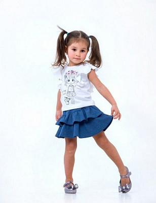 Спідниця Smil 120246 р.98 синій меланж