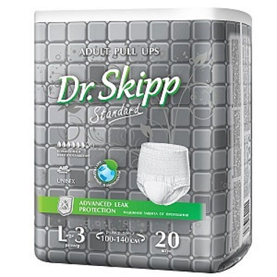 Подгузники-трусики Dr.Skipp для взрослых Standard L-3, 100-140 см 20 шт.