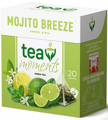 Чай зеленый Tea Moments Mojito Breeze 20 шт. 34 г 