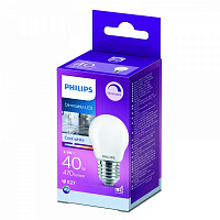 Лампа світлодіодна Philips FIL DIM P45 4,5 Вт E27 4000 К 220 В прозора 929002430366 