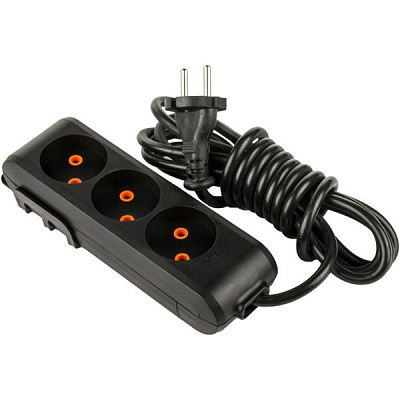 Удлинитель Viko MultiLet без заземления 3 гнезда 3 м черный