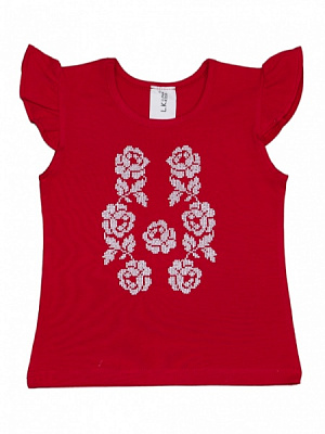 Вышиванка для девочек Luna Kids Розы р.86 красный 