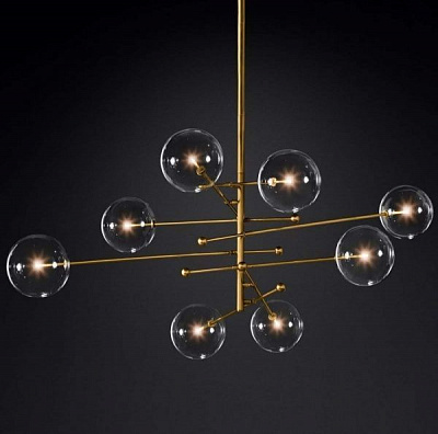 Люстра подвесная Altalusse INL-5112P-08 8x20 Вт G4 золото 