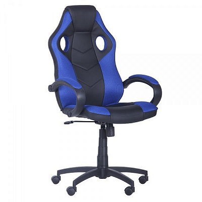 Кресло AMF Art Metal Furniture Race Sport 3 черный/синий 