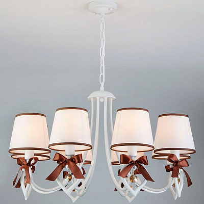 Люстра подвесная Strotskis Terry 8x40 Вт E14 коричнево-белый 60066/8 