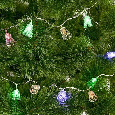 Електрогірлянда лінійна Різнокольорові дзвіночки BLLD30M-C вбудований світлодіод (LED) 30 ламп 2,9 м