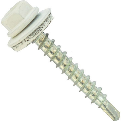 Саморіз покрівельний по дереву 4,8x35 мм 20 шт білий RAL 9003 RAL 9003me Expert Fix