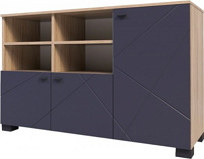 Тумба Санті Меблі Х-Скаут Х-19 графіт мат / дуб кам'яний