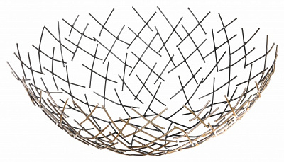 Фруктовница PANACHE Asymetric 20 см золото/черный 