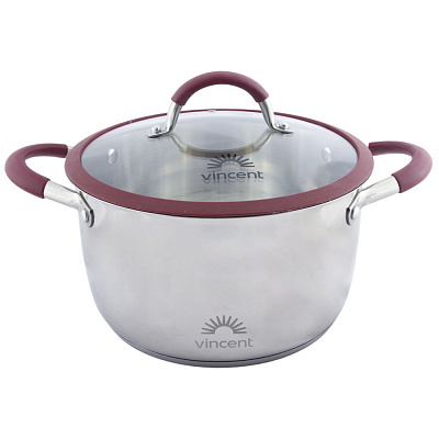 Кастрюля с крышкой Vincent 20 см 3,2 л VC-3187-20