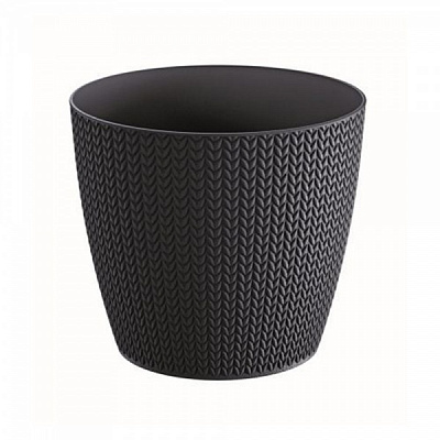 Горщик для квітів Prosperplast WHEATY 190 мм круглий 3,5 л антрацит (26286-433)