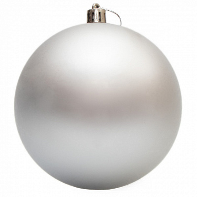 Шар новогодний Девилон 100 мм серебряный 250652