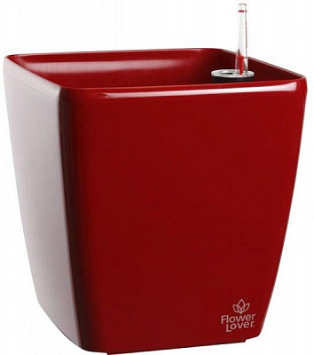 Кашпо Plastkon Flower Lover Quadrato квадратний 5,4 л червоний