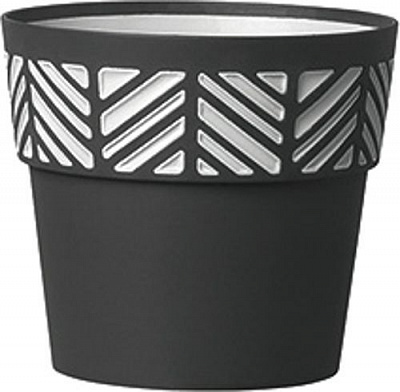 Горшок пластиковый Stefanplast Opera Orfeo круглый 1,5л графит (94653) 