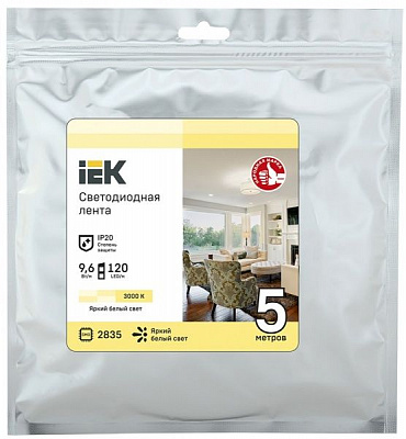 Лента светодиодная 9,6 Вт IP20 12 В дневной LSR1-1-120-20-3-05 