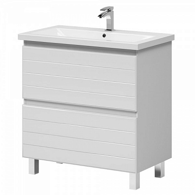 Тумба на ніжках Aquarius Siena білий з умивальником Комо 80