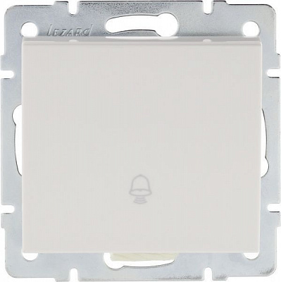 Кнопка дзвінка Lezard Rain без підсвітки 250В білий 703-0288-103