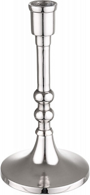 Подсвечник для столовой свечи 90x175 мм серебряный