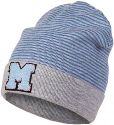 Шапка ESLI р.54 серый с голубым 17С-14СП 