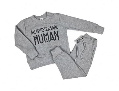 Спортивный костюм Luna Kids 2 д/х р.98 серый меланж 