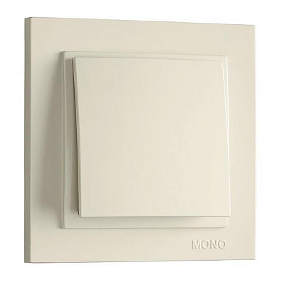 Вимикач одноклавішний Mono Electric Despina без підсвітки 10 А 250В кремовий 102-170025-100