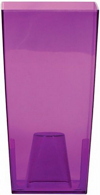 Горшок пластиковый Prosperplast Urbi square P квадратный 2л прозрачный фиолетовый (70821-8) 