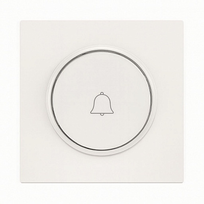 Кнопка дзвінка одноклавішний HausMark Bela білий