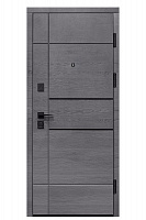 Дверь входная Медведь Оникс дуб грифель горизонт / дуб немо латте 2040x850 мм правая