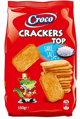 КрекерTM CROCO CRACKERS TOP соленый 150г 5941194003499